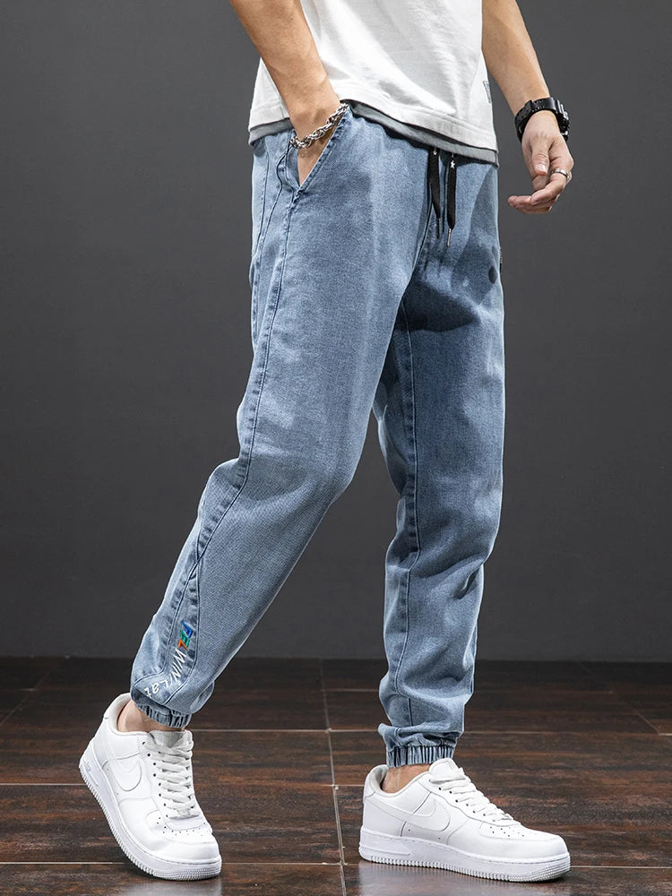 Magnus™ | Myk Denim Jogger med Snøring